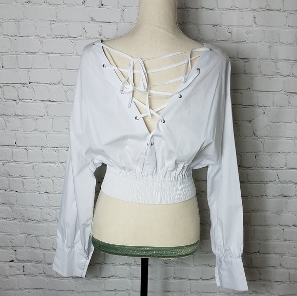 Few Moda New York Semi Cropped Blouse | White - Picture 4 of 8
